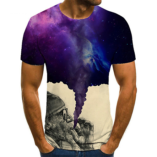 Men's Unisex Tee T shirt 3D Print Galaxy Graphic Prints Plus Size Print Short Sleeve Casual Tops Basic Fashion Designer Big and Tall Purple
Men's Unisex Tee T shirt 3D Print Galaxy Graphic Prints Plus Size Print Short Sleeve Casual Tops Basic Fashion Designer Big and Tall Purple