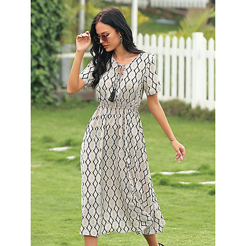 Women's Swing Dress Midi Dress Black Short Sleeve Print Spring Summer Casual / Daily 2021 M L XL 2XL 3XL
Women's Swing Dress Midi Dress Black Short Sleeve Print Spring Summer Casual / Daily 2021 M L XL 2XL 3XL