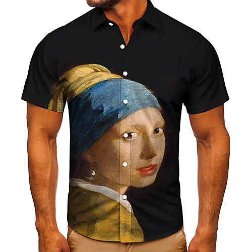 Men's Shirt 3D Print Graphic Prints Human Button-Down Short Sleeve Street Tops Casual Fashion Classic Breathable Black
Men's Shirt 3D Print Graphic Prints Human Button-Down Short Sleeve Street Tops Casual Fashion Classic Breathable Black
