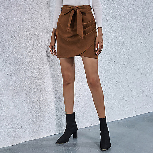 Women's Vacation Casual / Daily Basic Streetwear Skirts Solid Colored Ruched Brown
Women's Vacation Casual / Daily Basic Streetwear Skirts Solid Colored Ruched Brown