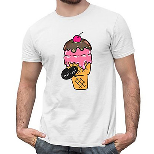 Men's Unisex Tee T shirt Hot Stamping Graphic Prints Ice Cream Plus Size Print Short Sleeve Casual Tops Cotton Basic Fashion Designer Big and Tall White
Men's Unisex Tee T shirt Hot Stamping Graphic Prints Ice Cream Plus Size Print Short Sleeve Casual Tops Cotton Basic Fashion Designer Big and Tall White