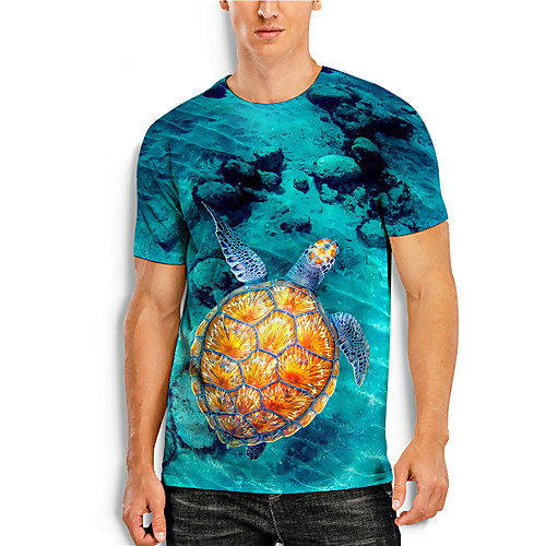 Men's Tee T shirt 3D Print Graphic Prints Tortoise Print Short Sleeve Daily Tops Casual Designer Big and Tall Blue
Men's Tee T shirt 3D Print Graphic Prints Tortoise Print Short Sleeve Daily Tops Casual Designer Big and Tall Blue