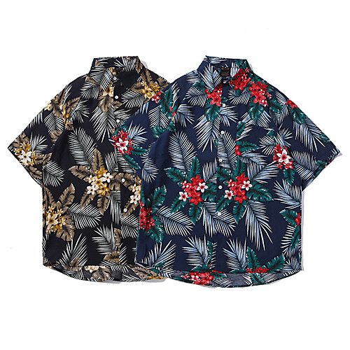 Men's Shirt Other Prints Plants Graphic Button-Down Print Short Sleeve Casual Tops 100% Cotton Basic Hawaiian Distressed Black Royal Blue
Men's Shirt Other Prints Plants Graphic Button-Down Print Short Sleeve Casual Tops 100% Cotton Basic Hawaiian Distressed Black Royal Blue