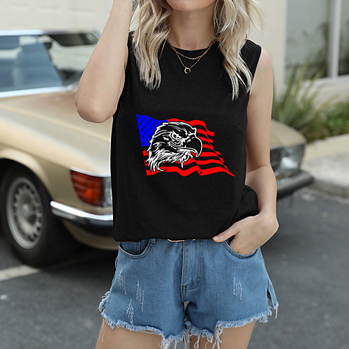 Women's Independence Day Tank Top T shirt Star USA American Flag Print Round Neck Basic Streetwear Tops White Purple Yellow
Women's Independence Day Tank Top T shirt Star USA American Flag Print Round Neck Basic Streetwear Tops White Purple Yellow