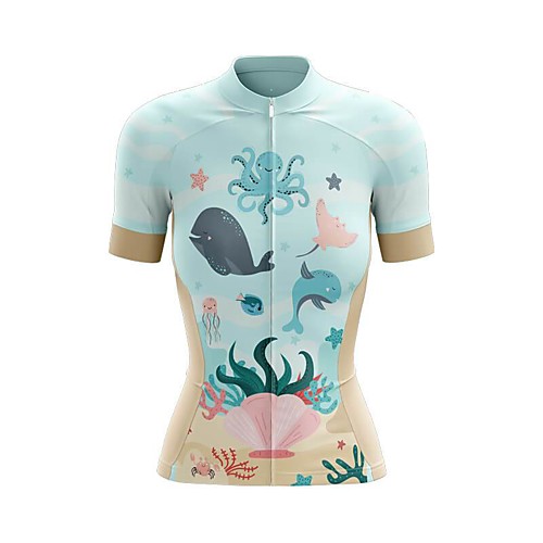21Grams Women's Short Sleeve Cycling Jersey Summer Spandex Polyester Sky Blue Hawaii Bike Jersey Top Mountain Bike MTB Road Bike Cycling Breathable Reflective Strips Back Pocket Sports Clothing
21Grams Women's Short Sleeve Cycling Jersey Summer Spandex Polyester Sky Blue Hawaii Bike Jersey Top Mountain Bike MTB Road Bike Cycling Breathable Reflective Strips Back Pocket Sports Clothing