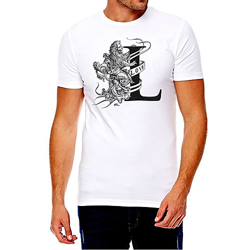 Men's Unisex Tee T shirt Hot Stamping Graphic Prints Lion Letter Plus Size Print Short Sleeve Casual Tops Cotton Basic Fashion Designer Big and Tall White
Men's Unisex Tee T shirt Hot Stamping Graphic Prints Lion Letter Plus Size Print Short Sleeve Casual Tops Cotton Basic Fashion Designer Big and Tall White