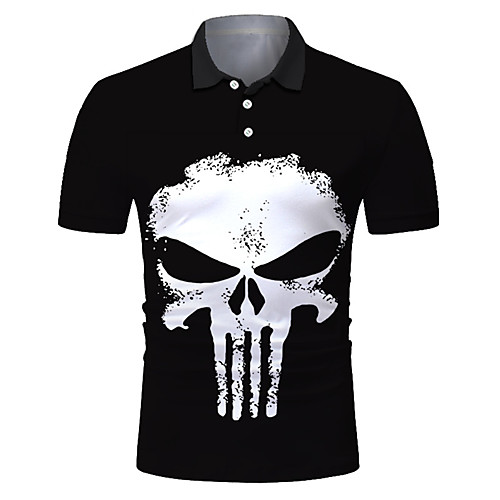 Men's Golf Shirt Tennis Shirt 3D Print Skull Button-Down Short Sleeve Street Tops Casual Fashion Cool Breathable Black / Sports
Men's Golf Shirt Tennis Shirt 3D Print Skull Button-Down Short Sleeve Street Tops Casual Fashion Cool Breathable Black / Sports