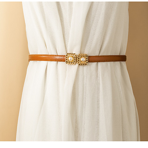 Women's Buckle Work Outdoor Black White Belt Solid Colored / Brown / Alloy
Women's Buckle Work Outdoor Black White Belt Solid Colored / Brown / Alloy