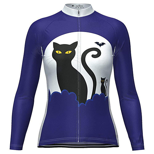 21Grams Women's Long Sleeve Cycling Jersey Summer Spandex Polyester Blue Cat Animal Bike Jersey Top Mountain Bike MTB Road Bike Cycling Quick Dry Moisture Wicking Breathable Sports Clothing Apparel
21Grams Women's Long Sleeve Cycling Jersey Summer Spandex Polyester Blue Cat Animal Bike Jersey Top Mountain Bike MTB Road Bike Cycling Quick Dry Moisture Wicking Breathable Sports Clothing Apparel