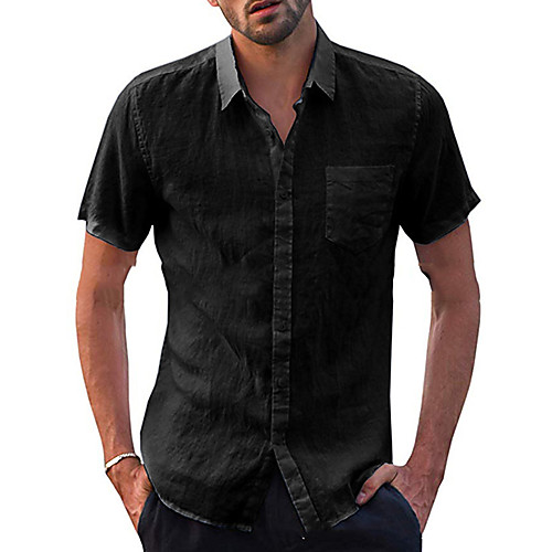 Men's Shirt Solid Color Button-Down Short Sleeve Casual Tops Lightweight Casual Fashion Breathable Blue White Black
Men's Shirt Solid Color Button-Down Short Sleeve Casual Tops Lightweight Casual Fashion Breathable Blue White Black