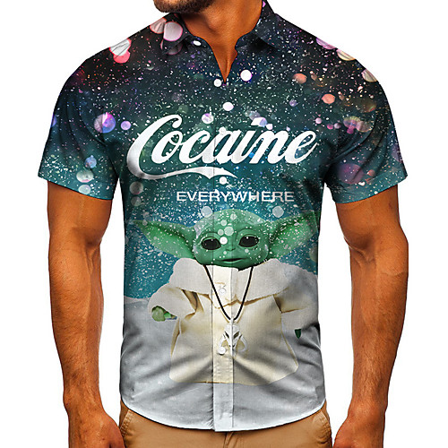 Men's Shirt 3D Print Graphic Prints Monster Button-Down Short Sleeve Street Tops Casual Fashion Classic Breathable Green
Men's Shirt 3D Print Graphic Prints Monster Button-Down Short Sleeve Street Tops Casual Fashion Classic Breathable Green