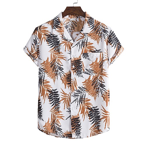 Men's Shirt Other Prints Leaves Print Short Sleeve Casual Tops Hawaiian White Green
Men's Shirt Other Prints Leaves Print Short Sleeve Casual Tops Hawaiian White Green