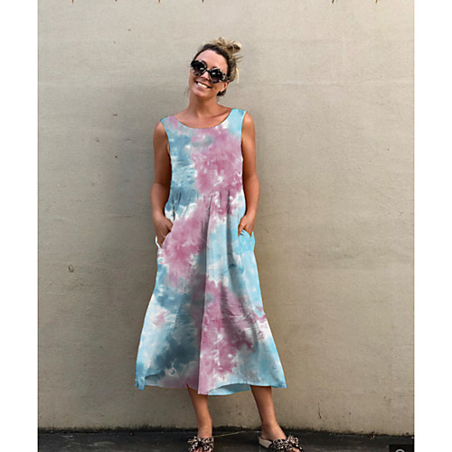 Women's Shift Dress Midi Dress Blue tie dye Black and white tie dye Variegated Tie Dye Pure black tie-dye Chain pattern Sleeveless Casual / Daily 2021 S M L XL XXL
Women's Shift Dress Midi Dress Blue tie dye Black and white tie dye Variegated Tie Dye Pure black tie-dye Chain pattern Sleeveless Casual / Daily 2021 S M L XL XXL