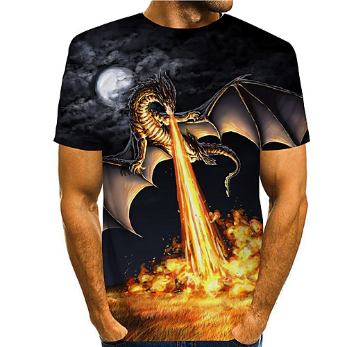 Men's Tee T shirt Shirt 3D Print Dragon Graphic Prints Print Short Sleeve Daily Tops Casual Designer Big and Tall Round Neck Black / Summer
Men's Tee T shirt Shirt 3D Print Dragon Graphic Prints Print Short Sleeve Daily Tops Casual Designer Big and Tall Round Neck Black / Summer