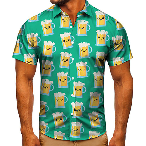 Men's Shirt 3D Print Graphic Prints Beer Button-Down Short Sleeve Street Tops Casual Fashion Classic Breathable Green
Men's Shirt 3D Print Graphic Prints Beer Button-Down Short Sleeve Street Tops Casual Fashion Classic Breathable Green
