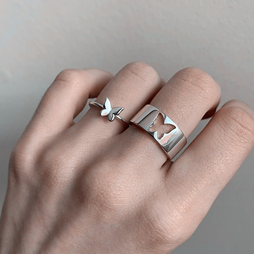 Couple Rings Silver Gold Alloy Butterfly Simple Punk Sweet 2pcs One Size / Women's / Couple's / Band Ring
Couple Rings Silver Gold Alloy Butterfly Simple Punk Sweet 2pcs One Size / Women's / Couple's / Band Ring