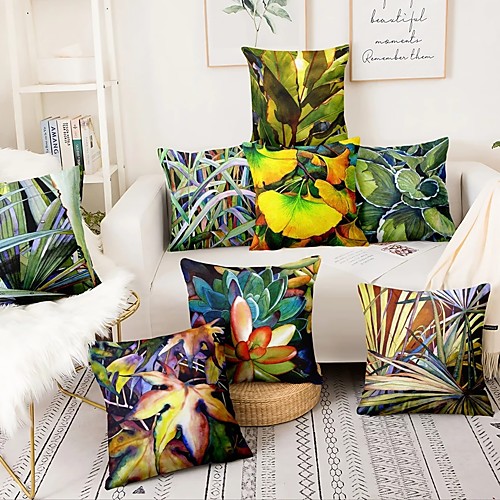 Ins Double Side Cushion Cover 1PC Soft Decorative Square Pillowcase for Sofa Bedroom Car Chair Superior Quality Green Plants Outdoor Cushion for Patio Garden Farmhouse Bench Couch
Ins Double Side Cushion Cover 1PC Soft Decorative Square Pillowcase for Sofa Bedroom Car Chair Superior Quality Green Plants Outdoor Cushion for Patio Garden Farmhouse Bench Couch
