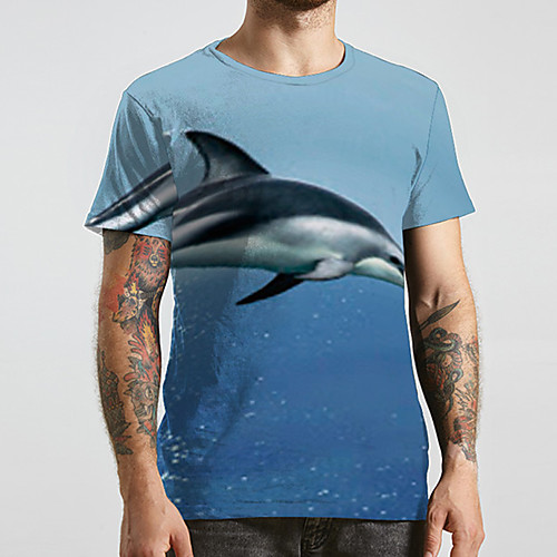 Men's Unisex Tee T shirt 3D Print Graphic Prints Dolphin Plus Size Print Short Sleeve Casual Tops Basic Designer Big and Tall Blue
Men's Unisex Tee T shirt 3D Print Graphic Prints Dolphin Plus Size Print Short Sleeve Casual Tops Basic Designer Big and Tall Blue
