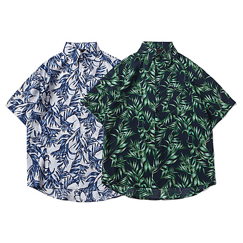 Men's Shirt Other Prints Plants Graphic Button-Down Print Short Sleeve Casual Tops 100% Cotton Basic Hawaiian Distressed Blue Green
Men's Shirt Other Prints Plants Graphic Button-Down Print Short Sleeve Casual Tops 100% Cotton Basic Hawaiian Distressed Blue Green