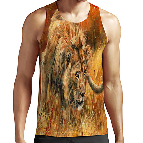 Men's Unisex Tank Top Undershirt Shirt 3D Print Graphic Prints Lion Animal Plus Size Print Sleeveless Casual Tops Basic Fashion Designer Breathable Round Neck Brown / Sports / Summer
Men's Unisex Tank Top Undershirt Shirt 3D Print Graphic Prints Lion Animal Plus Size Print Sleeveless Casual Tops Basic Fashion Designer Breathable Round Neck Brown / Sports / Summer