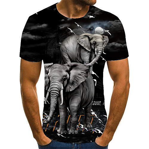 Men's Unisex Tee T shirt 3D Print Graphic Prints Elephant Plus Size Print Short Sleeve Casual Tops Basic Fashion Designer Big and Tall Black
Men's Unisex Tee T shirt 3D Print Graphic Prints Elephant Plus Size Print Short Sleeve Casual Tops Basic Fashion Designer Big and Tall Black