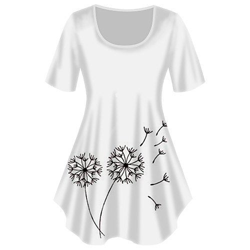 Women's Plus Size Tops T shirt Floral Graphic Print Short Sleeve Crewneck Basic White Big Size XL XXL 3XL 4XL 5XL
Women's Plus Size Tops T shirt Floral Graphic Print Short Sleeve Crewneck Basic White Big Size XL XXL 3XL 4XL 5XL