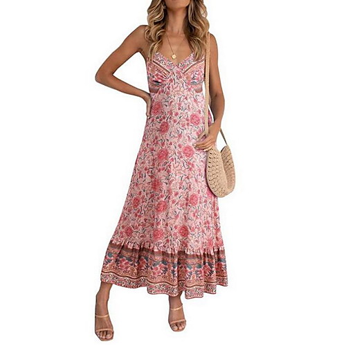 Women's Strap Dress Maxi long Dress Yellow Blushing Pink Green Sleeveless Floral Print Summer cold shoulder Sexy Beach 2021 S M L XL
Women's Strap Dress Maxi long Dress Yellow Blushing Pink Green Sleeveless Floral Print Summer cold shoulder Sexy Beach 2021 S M L XL