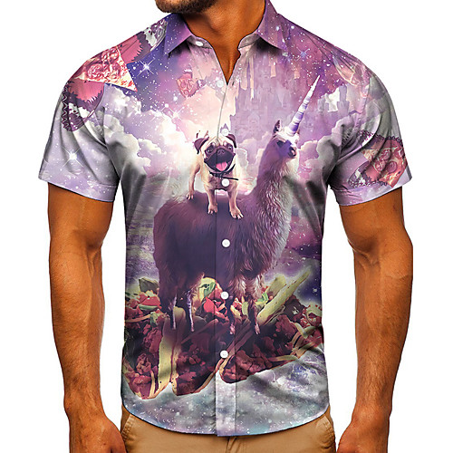 Men's Shirt 3D Print Graphic Prints Alpaca Button-Down Short Sleeve Street Tops Casual Fashion Classic Breathable Purple
Men's Shirt 3D Print Graphic Prints Alpaca Button-Down Short Sleeve Street Tops Casual Fashion Classic Breathable Purple