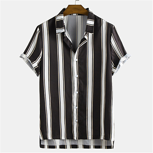 Men's Shirt Striped Button-Down Short Sleeve Casual Tops Lightweight Casual Fashion Breathable Black
Men's Shirt Striped Button-Down Short Sleeve Casual Tops Lightweight Casual Fashion Breathable Black
