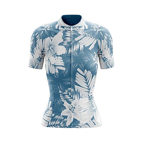 21Grams Women's Short Sleeve Cycling Jersey Summer Spandex Polyester Blue Tropical Flowers Bike Jersey Top Mountain Bike MTB Road Bike Cycling Quick Dry Moisture Wicking Breathable Sports Clothing
21Grams Women's Short Sleeve Cycling Jersey Summer Spandex Polyester Blue Tropical Flowers Bike Jersey Top Mountain Bike MTB Road Bike Cycling Quick Dry Moisture Wicking Breathable Sports Clothing