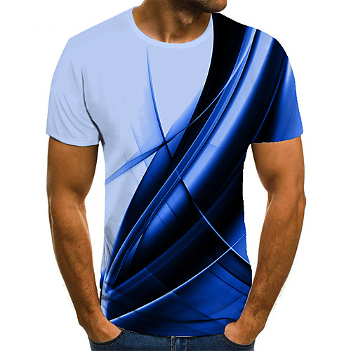 Men's Unisex Tee T shirt Shirt 3D Print Color Block Graphic Prints Plus Size Print Short Sleeve Casual Tops Basic Fashion Designer Big and Tall Round Neck Blue
Men's Unisex Tee T shirt Shirt 3D Print Color Block Graphic Prints Plus Size Print Short Sleeve Casual Tops Basic Fashion Designer Big and Tall Round Neck Blue