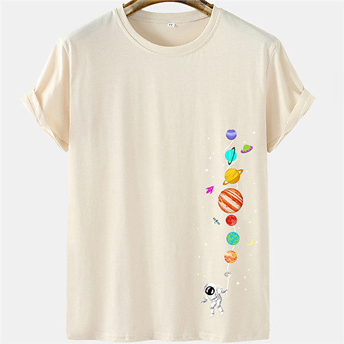 Men's Unisex Tee T shirt Hot Stamping Graphic Prints Planet Letter Plus Size Short Sleeve Casual Tops 100% Cotton Basic Designer Big and Tall Black Khaki Gray
Men's Unisex Tee T shirt Hot Stamping Graphic Prints Planet Letter Plus Size Short Sleeve Casual Tops 100% Cotton Basic Designer Big and Tall Black Khaki Gray