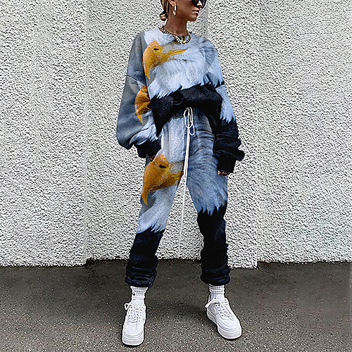 Women's Basic Streetwear 3D Print Plant Animal Vacation Casual / Daily Two Piece Set Tracksuit T shirt Pant Loungewear Drawstring Print Tops
Women's Basic Streetwear 3D Print Plant Animal Vacation Casual / Daily Two Piece Set Tracksuit T shirt Pant Loungewear Drawstring Print Tops