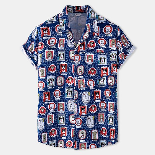 Men's Shirt Other Prints Graphic Print Short Sleeve Casual Tops Hawaiian Light Blue
Men's Shirt Other Prints Graphic Print Short Sleeve Casual Tops Hawaiian Light Blue