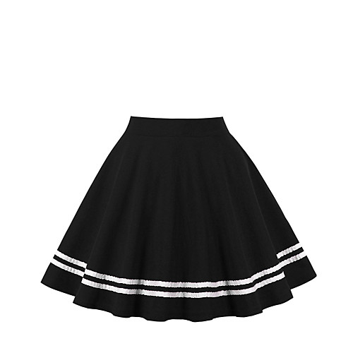 Women's Date Vacation Basic Streetwear Skirts Stripes Tulle Pleated Black Red 
Women's Date Vacation Basic Streetwear Skirts Stripes Tulle Pleated Black Red