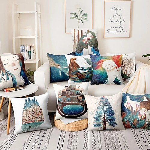 Ins Double Side Cushion Cover 1PC Soft Decorative Square Pillowcase for Sofa Bedroom Car Chair Superior Quality Fantasy World Outdoor Cushion for Patio Garden Farmhouse Bench Couch
Ins Double Side Cushion Cover 1PC Soft Decorative Square Pillowcase for Sofa Bedroom Car Chair Superior Quality Fantasy World Outdoor Cushion for Patio Garden Farmhouse Bench Couch
