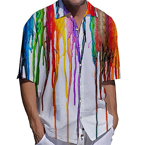 Men's Shirt 3D Print Gradient Plus Size 3D Print Button-Down Short Sleeve Casual Tops Casual Fashion Streetwear Breathable White / Sports
Men's Shirt 3D Print Gradient Plus Size 3D Print Button-Down Short Sleeve Casual Tops Casual Fashion Streetwear Breathable White / Sports