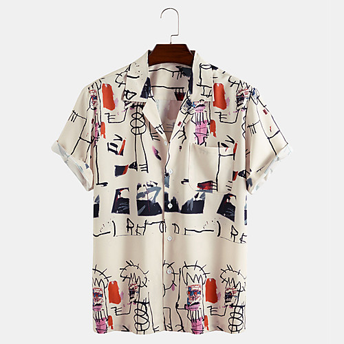 Men's Shirt Cartoon Button-Down Short Sleeve Casual Tops Lightweight Casual Fashion Breathable Beige
Men's Shirt Cartoon Button-Down Short Sleeve Casual Tops Lightweight Casual Fashion Breathable Beige
