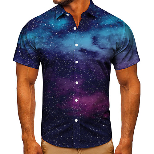Men's Shirt 3D Print Galaxy Graphic Prints Button-Down Short Sleeve Street Tops Casual Fashion Classic Breathable Black
Men's Shirt 3D Print Galaxy Graphic Prints Button-Down Short Sleeve Street Tops Casual Fashion Classic Breathable Black