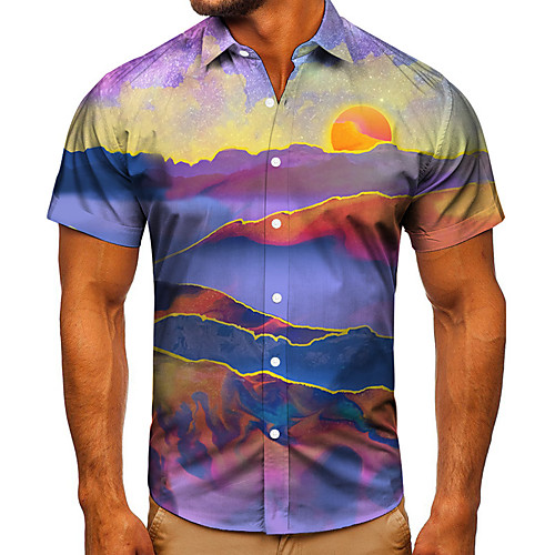 Men's Shirt 3D Print Graphic Prints Mountain Button-Down Short Sleeve Street Tops Casual Fashion Classic Breathable Blue
Men's Shirt 3D Print Graphic Prints Mountain Button-Down Short Sleeve Street Tops Casual Fashion Classic Breathable Blue