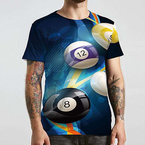 Men's Unisex Tee T shirt 3D Print Graphic Prints Billiards Plus Size Print Short Sleeve Casual Tops Basic Designer Big and Tall Blue
Men's Unisex Tee T shirt 3D Print Graphic Prints Billiards Plus Size Print Short Sleeve Casual Tops Basic Designer Big and Tall Blue