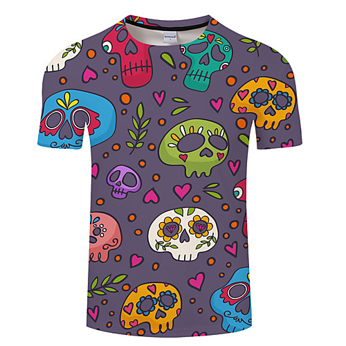Men's Unisex Tee T shirt 3D Print Graphic Prints Skull Plus Size 3D Print Print Short Sleeve Casual Tops Basic Designer Big and Tall Black / Red Purple Light Brown
Men's Unisex Tee T shirt 3D Print Graphic Prints Skull Plus Size 3D Print Print Short Sleeve Casual Tops Basic Designer Big and Tall Black / Red Purple Light Brown