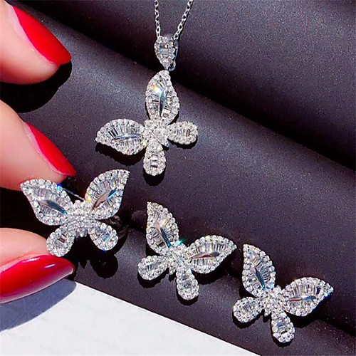 Women's White Cubic Zirconia Jewelry Set Earrings Set Geometrical Flower Snowflake Crown Artistic Fashion Classic Trendy Sweet Imitation Pearl Rhinestone Earrings Jewelry Silver For Christmas Party
Women's White Cubic Zirconia Jewelry Set Earrings Set Geometrical Flower Snowflake Crown Artistic Fashion Classic Trendy Sweet Imitation Pearl Rhinestone Earrings Jewelry Silver For Christmas Party