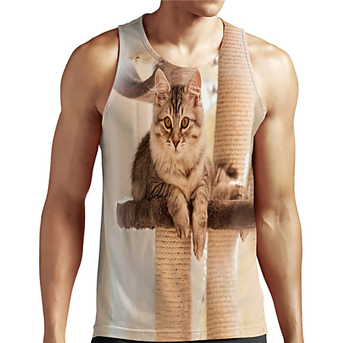 Men's Unisex Tank Top Undershirt 3D Print Cat Graphic Prints Animal Plus Size Print Sleeveless Casual Tops Basic Designer Big and Tall Khaki
Men's Unisex Tank Top Undershirt 3D Print Cat Graphic Prints Animal Plus Size Print Sleeveless Casual Tops Basic Designer Big and Tall Khaki