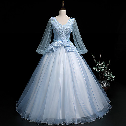 A-Line Elegant Floral Quinceanera Prom Dress V Neck Long Sleeve Floor Length Tulle with Embroidery 2021
A-Line Elegant Floral Quinceanera Prom Dress V Neck Long Sleeve Floor Length Tulle with Embroidery 2021