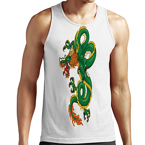 Men's Unisex Tank Top Undershirt 3D Print Dragon Graphic Prints Plus Size Print Sleeveless Casual Tops Basic Designer Big and Tall White
Men's Unisex Tank Top Undershirt 3D Print Dragon Graphic Prints Plus Size Print Sleeveless Casual Tops Basic Designer Big and Tall White