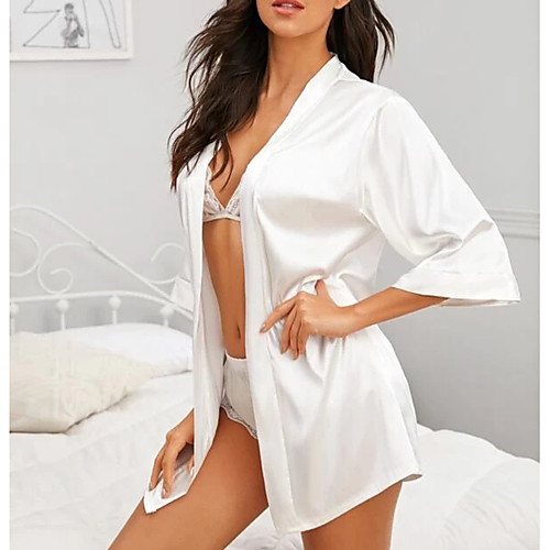 Women's Robes Suits Pajamas Mesh Lace Jacquard Solid Colored Nylon Casual Deep V Daily Wear Home Lace Up Belt Included / Strap / Super Sexy / Strap
Women's Robes Suits Pajamas Mesh Lace Jacquard Solid Colored Nylon Casual Deep V Daily Wear Home Lace Up Belt Included / Strap / Super Sexy / Strap