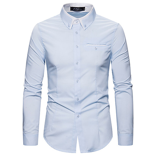 Men's Shirt non-printing Solid Color Long Sleeve Casual Tops Simple Button Down Collar Blushing Pink Gray Royal Blue
Men's Shirt non-printing Solid Color Long Sleeve Casual Tops Simple Button Down Collar Blushing Pink Gray Royal Blue