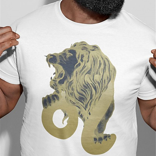 Men's Unisex Tee T shirt Hot Stamping Graphic Prints Lion Plus Size Print Short Sleeve Casual Tops Cotton Basic Fashion Designer Big and Tall White
Men's Unisex Tee T shirt Hot Stamping Graphic Prints Lion Plus Size Print Short Sleeve Casual Tops Cotton Basic Fashion Designer Big and Tall White