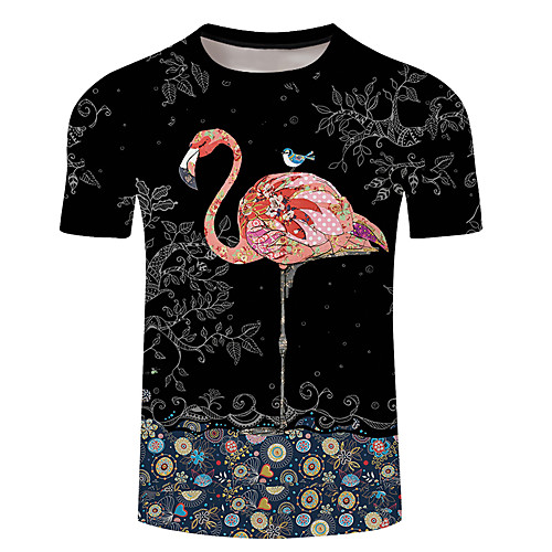 Men's Unisex Tee T shirt 3D Print Flamingo Graphic Prints Leaves 3D Print Short Sleeve Casual Tops Basic Designer Big and Tall Blue
Men's Unisex Tee T shirt 3D Print Flamingo Graphic Prints Leaves 3D Print Short Sleeve Casual Tops Basic Designer Big and Tall Blue